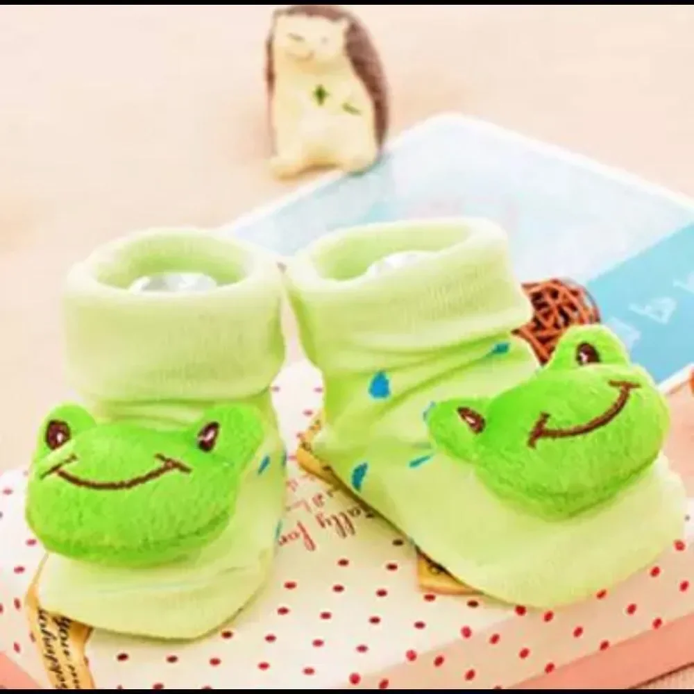 Cute‎ Anti-Slip Infant Socks Size 0-16 mos, 4 pair